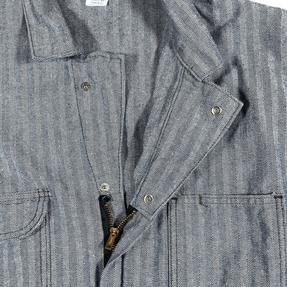 Vintage Wrangler Coveralls Mens 46R Blue Big Ben Twill Herringbone Carpenter USA - Picture 6 of 15